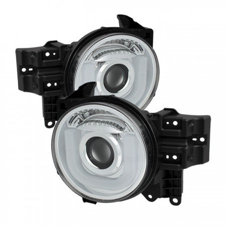 Ксеноновые фары, Spyder Auto, для Toyota FJ Cruiser,  3D DRL LED - Chrome